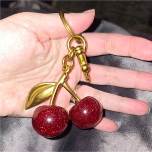 Gold and Red Cherry KeychainSOLDSOLDSOLDSOLD